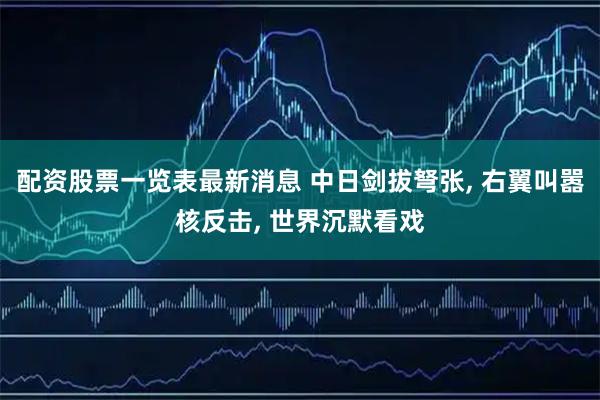 配资股票一览表最新消息 中日剑拔弩张, 右翼叫嚣核反击, 世界沉默看戏